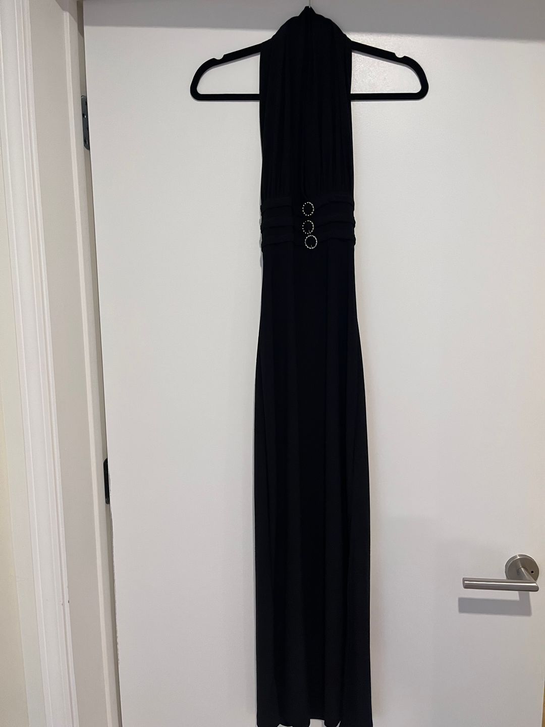 Vintage Codigo Black Halter Midi Dress