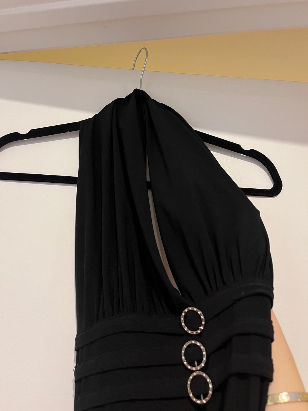 Vintage Codigo Black Halter Midi Dress