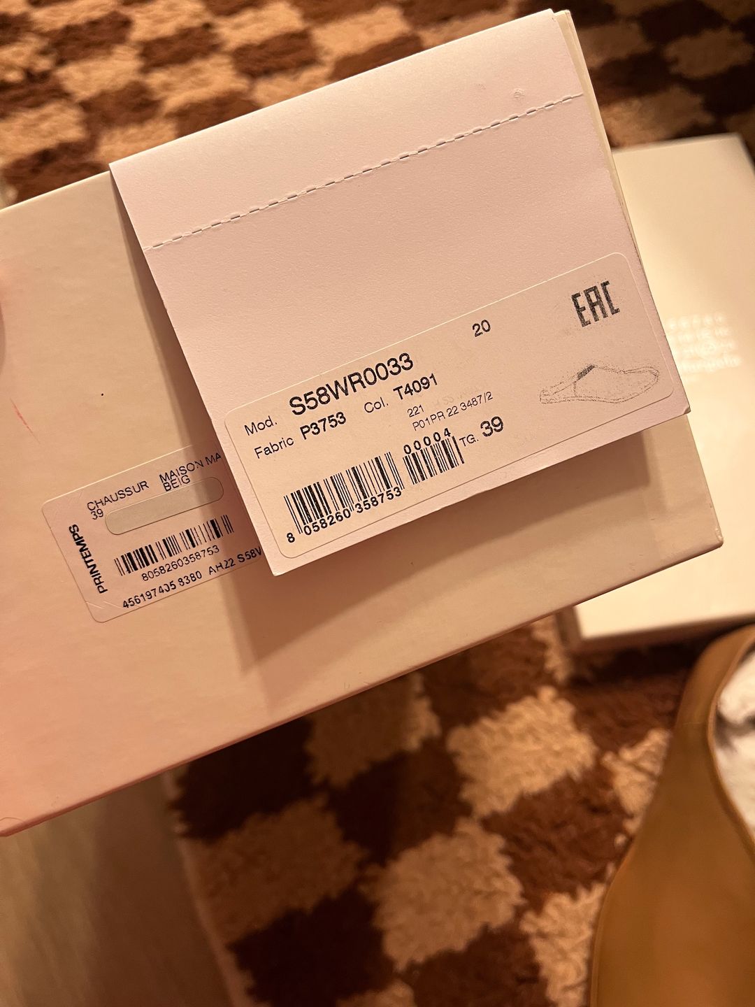 NWT Maison Margiela Tan Tabi Babouches Loafers