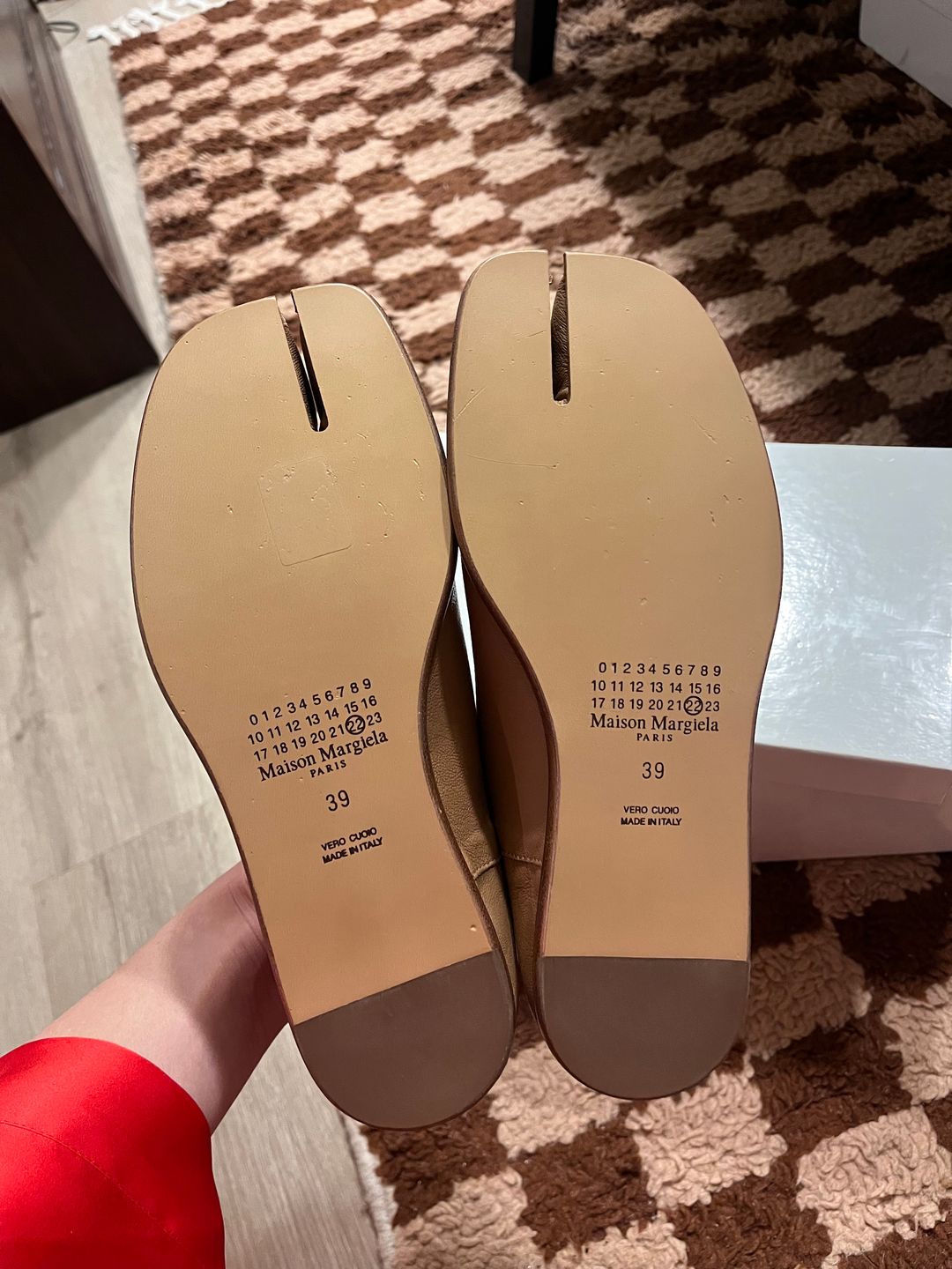 NWT Maison Margiela Tan Tabi Babouches Loafers