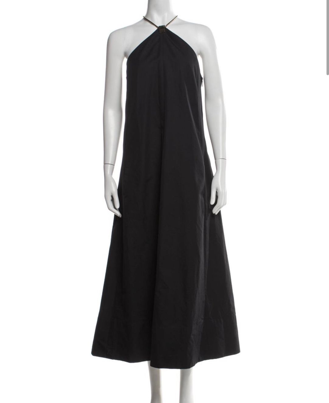 Tech Twill Lavalliere Halter Dress