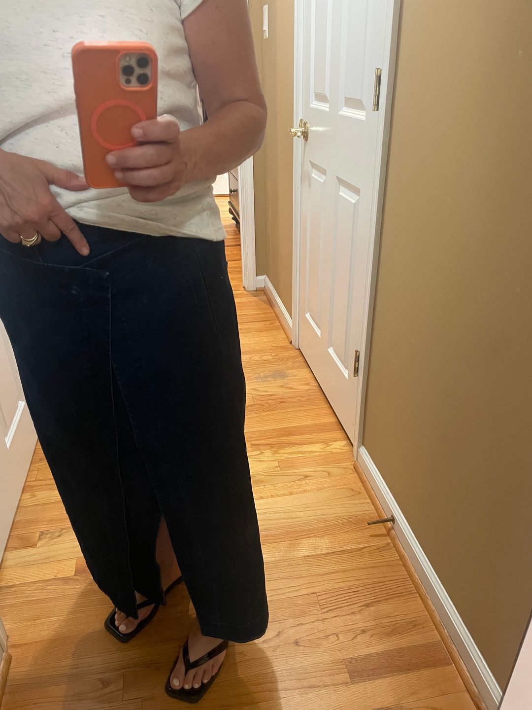 Classic Indigo Denim Wrap Skirt