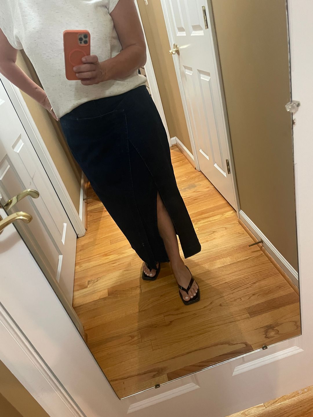 Classic Indigo Denim Wrap Skirt