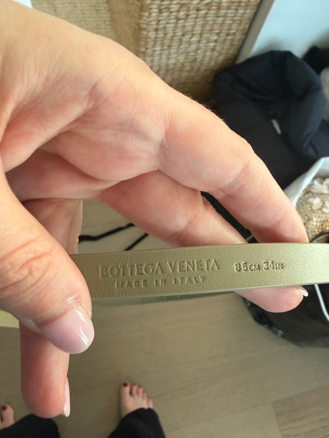 belt with gold buckle