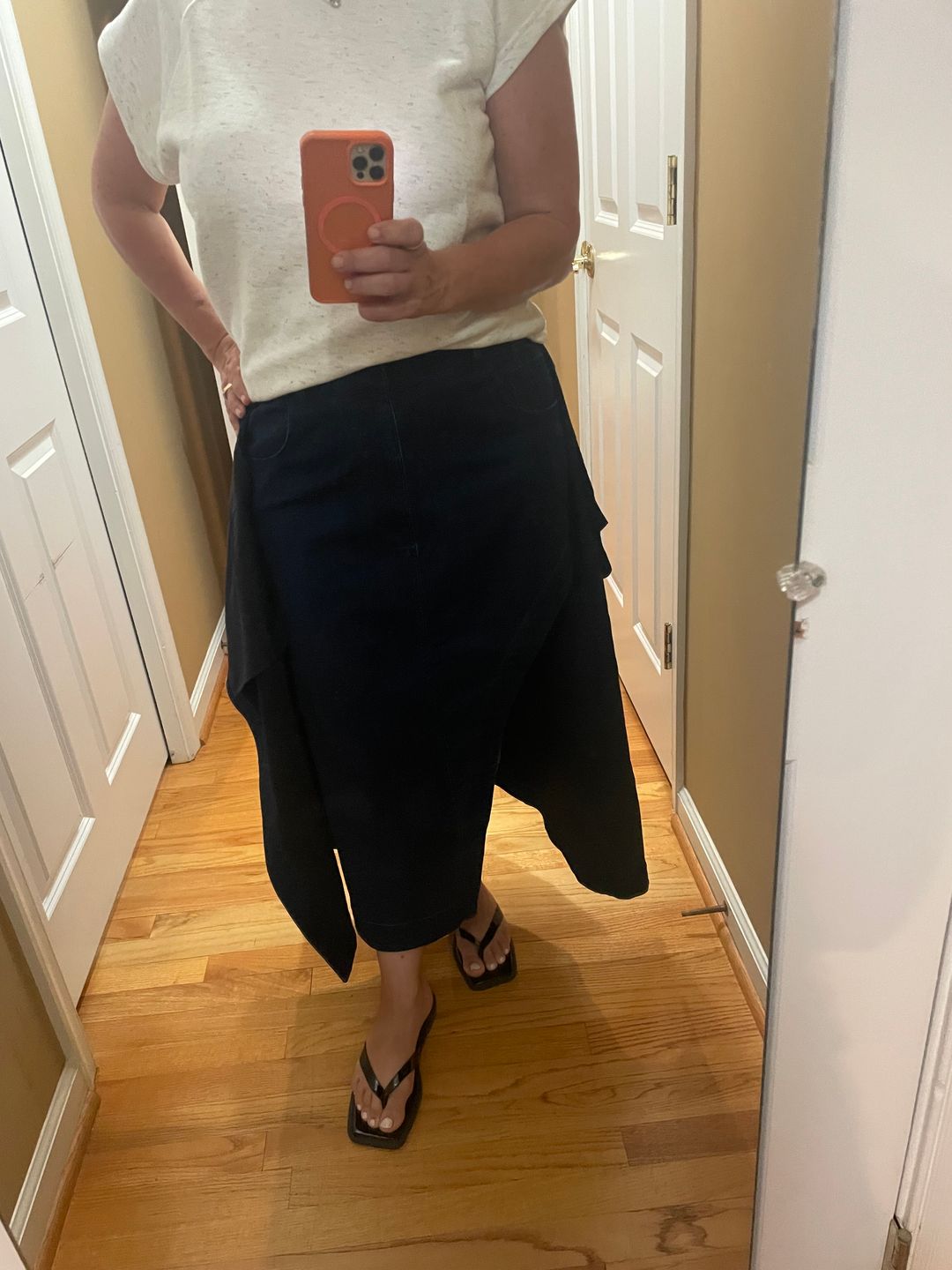 Classic Indigo Denim Wrap Skirt