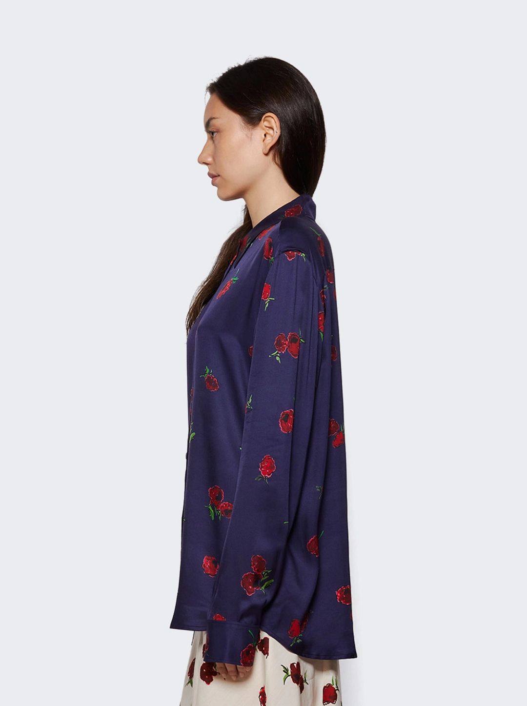 Argo Top in Amethyst with Raspberry Print