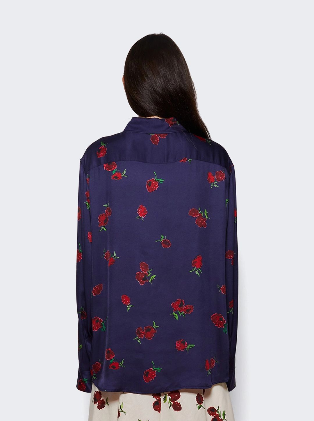 Argo Top in Amethyst with Raspberry Print