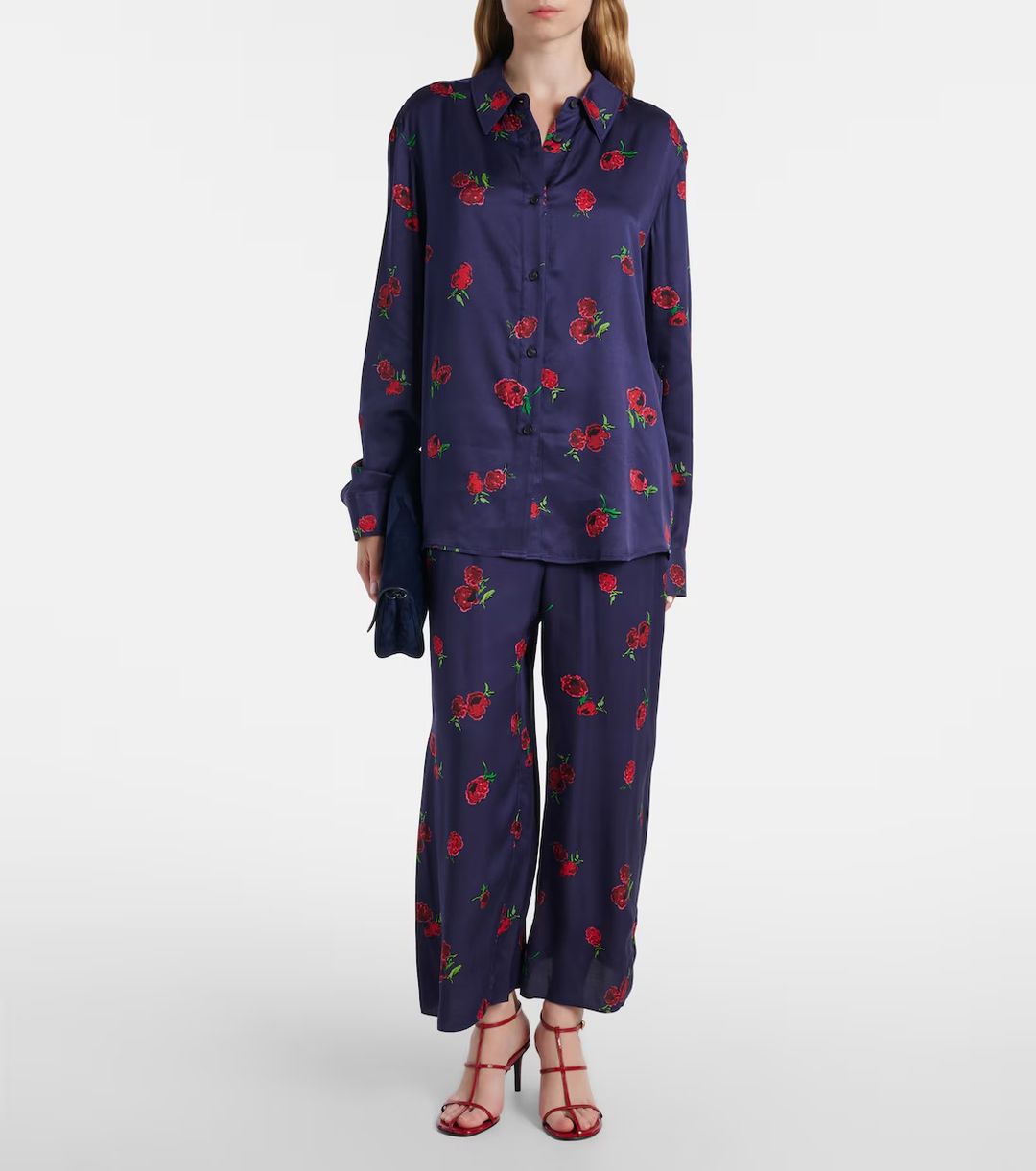 Argo Top in Amethyst with Raspberry Print