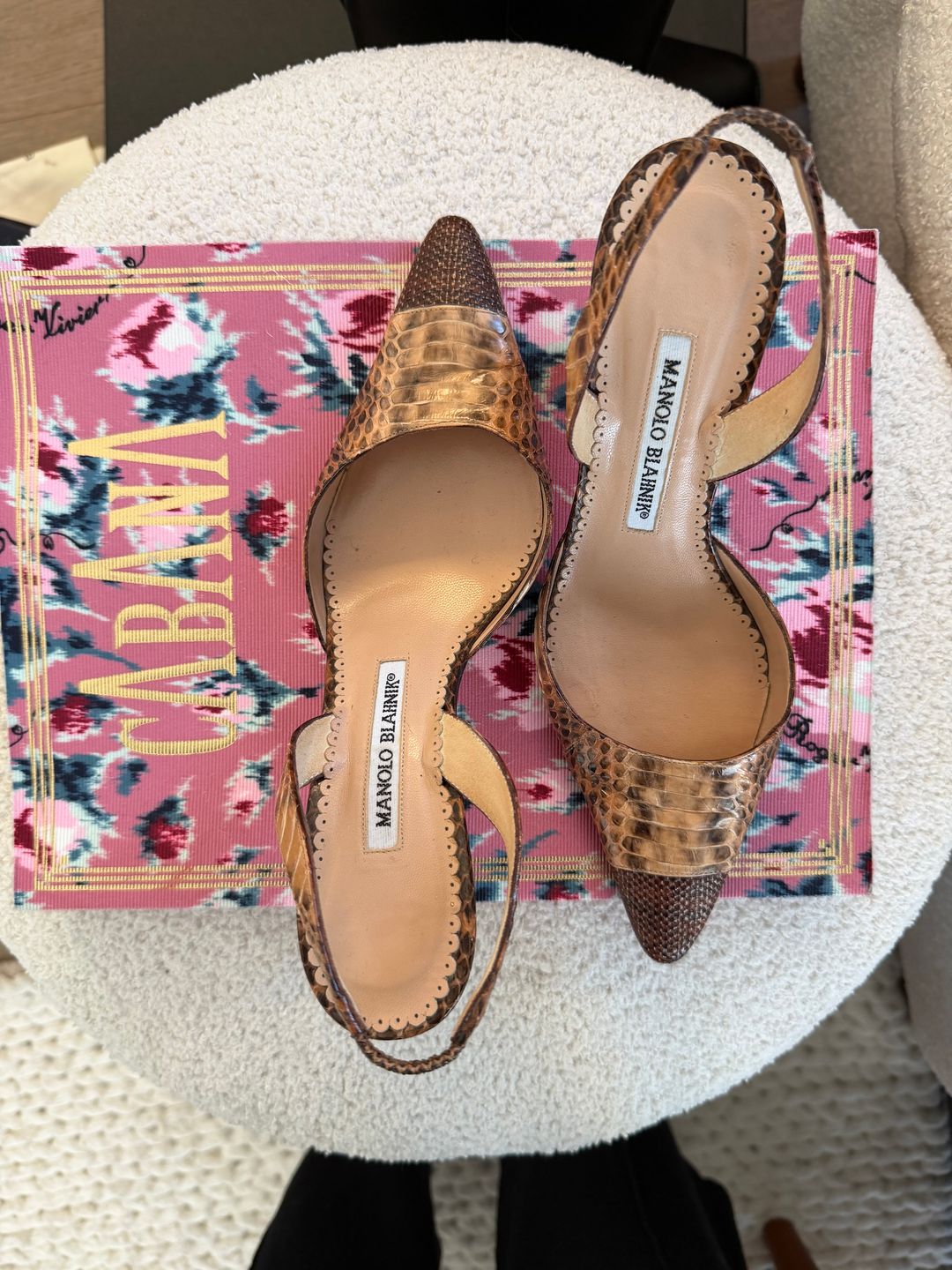 Manolo Blahnik Carolyn snake pumps