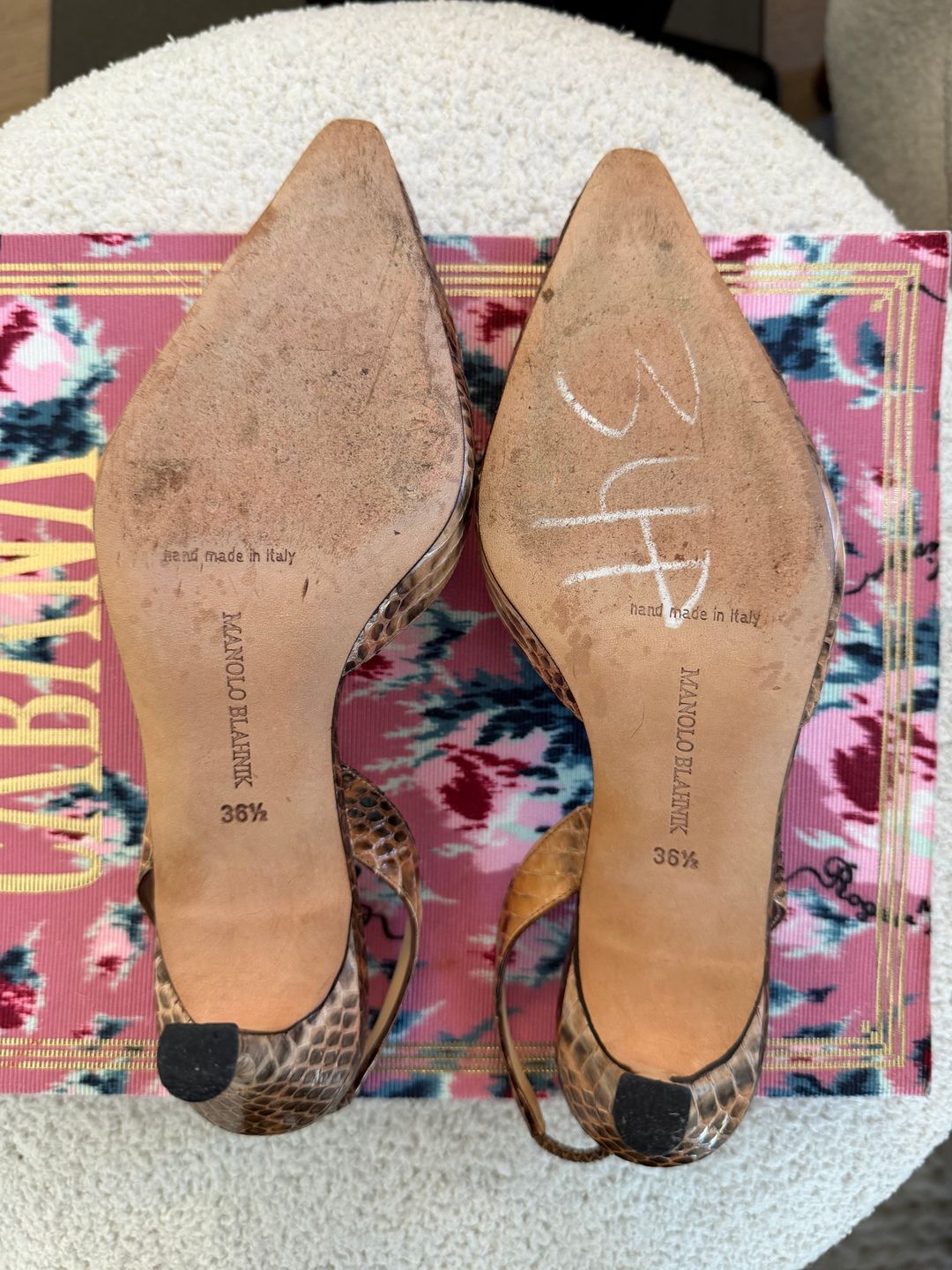 Manolo Blahnik Carolyn snake pumps