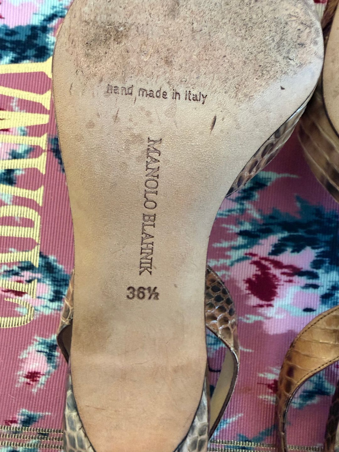 Manolo Blahnik Carolyn snake pumps