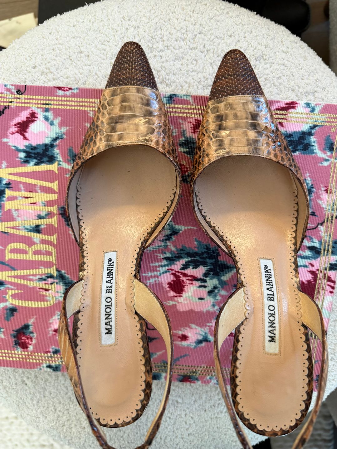 Manolo Blahnik Carolyn snake pumps