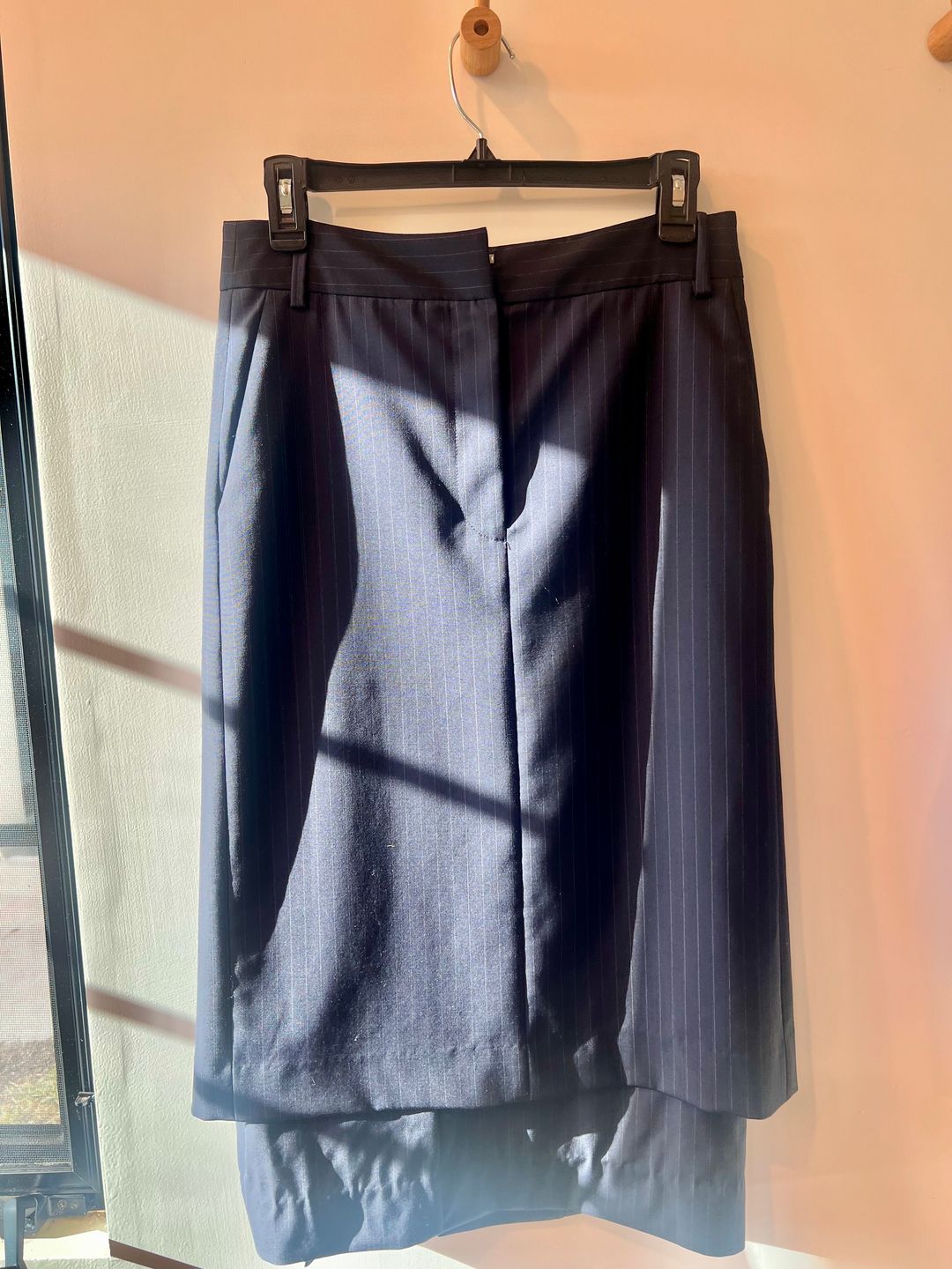 Mier Pinstripe Convertible Skirt