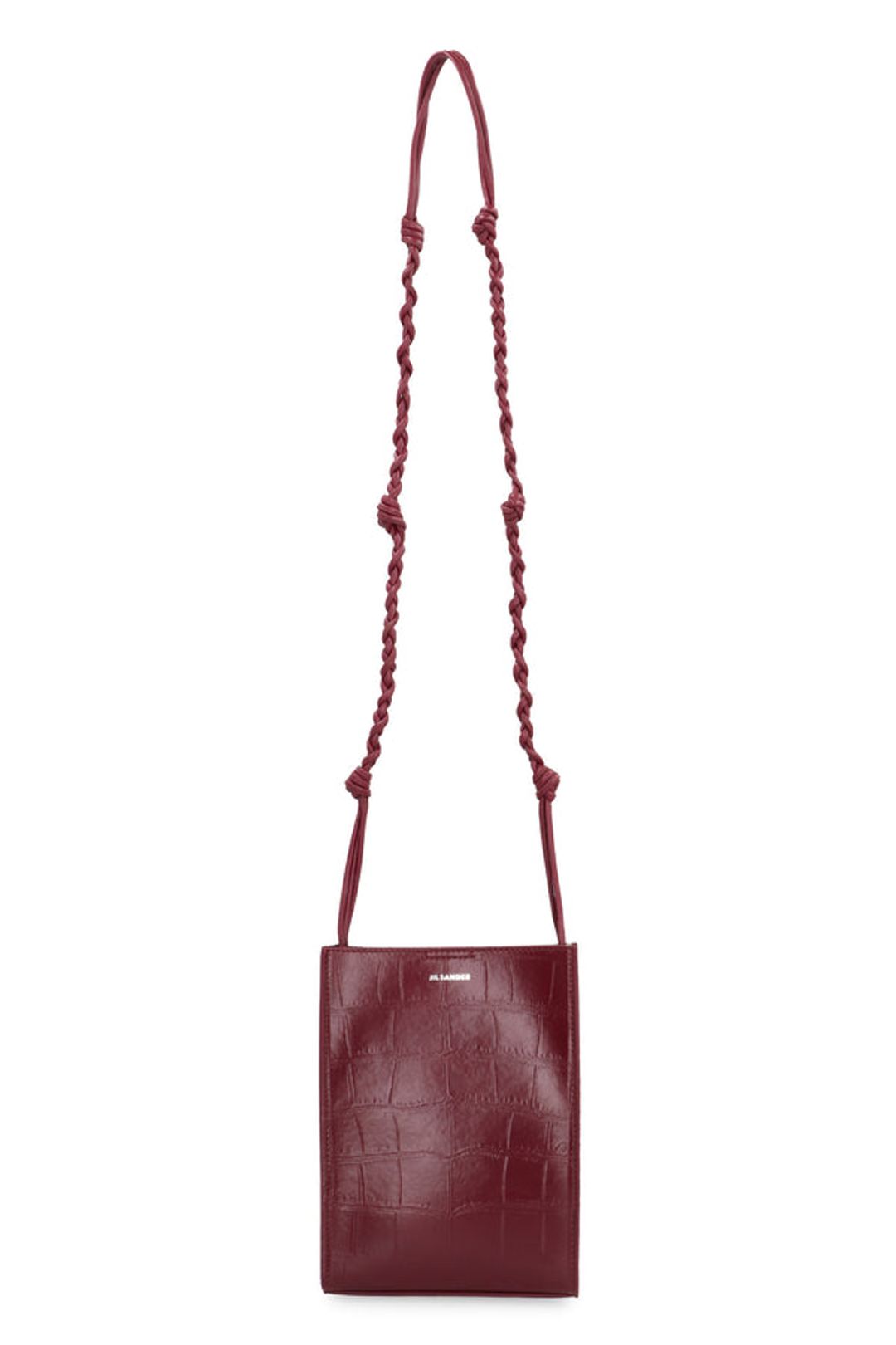 Leather Tangle Textured Crossbody Handbag