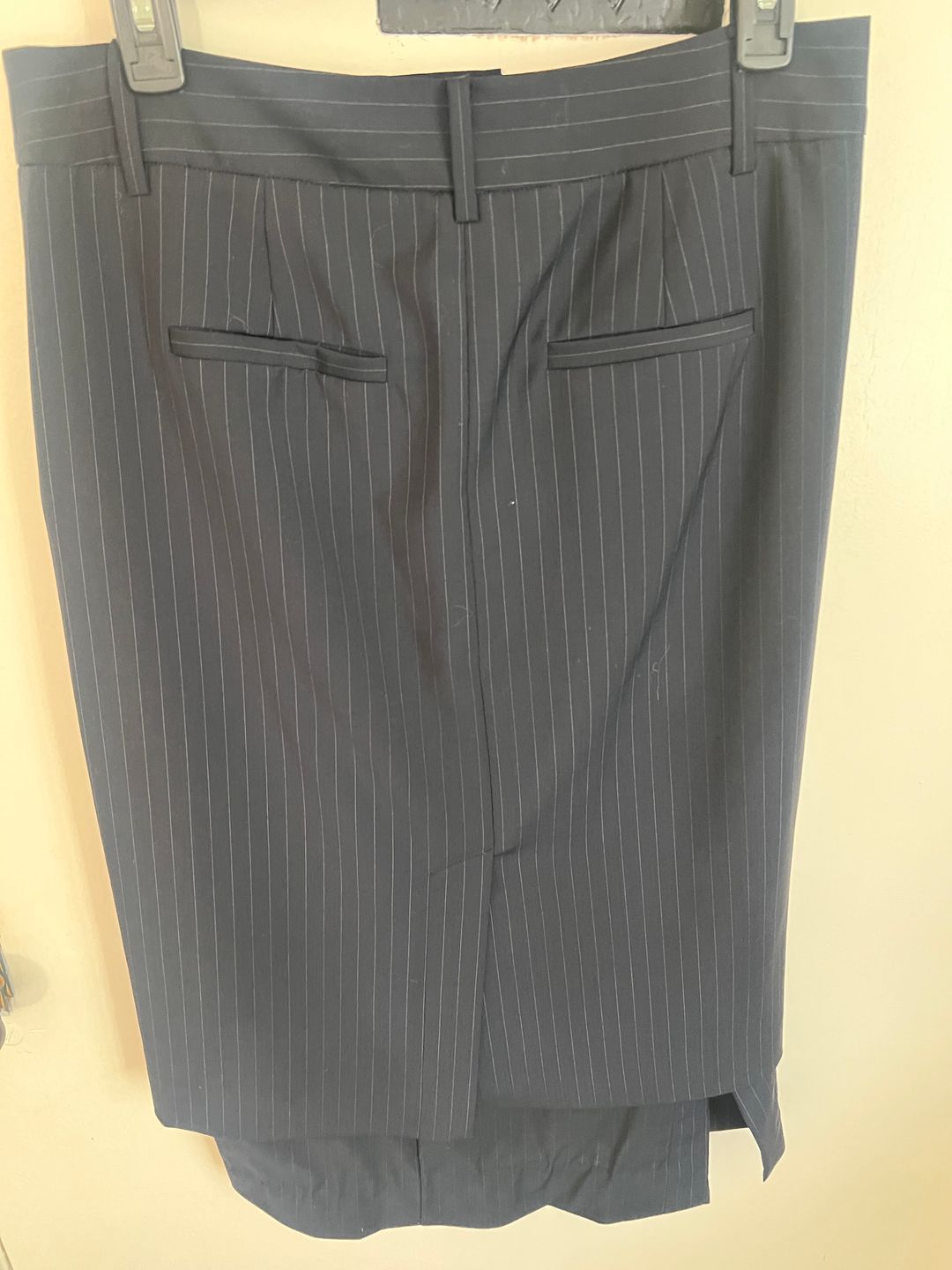 Mier Pinstripe Convertible Skirt