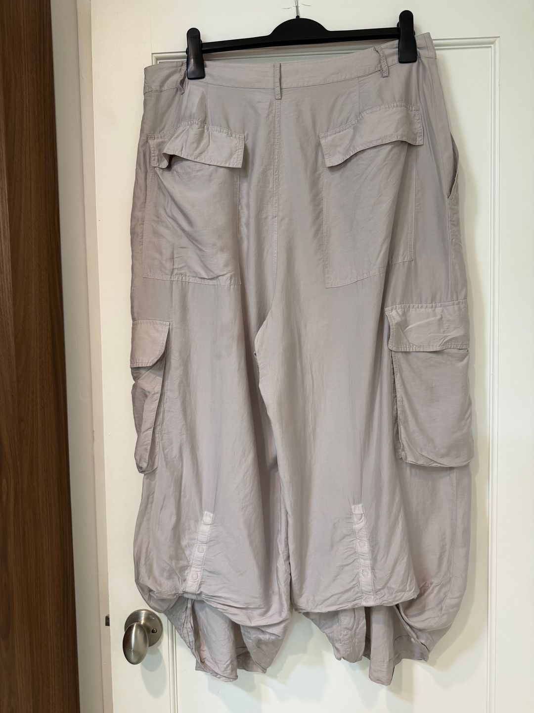 Silk Voile Cargo Triple Pleat Pant