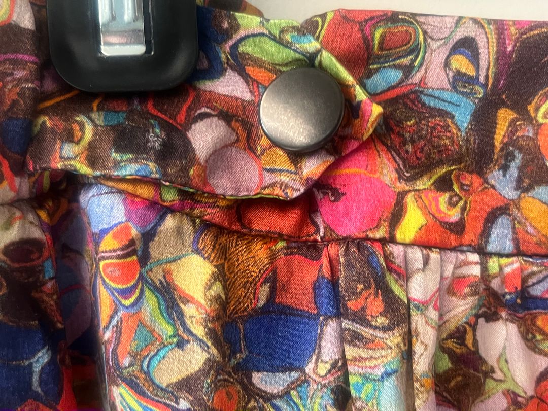 Dries Van Noten Multicolor Silk Pleated Skirt