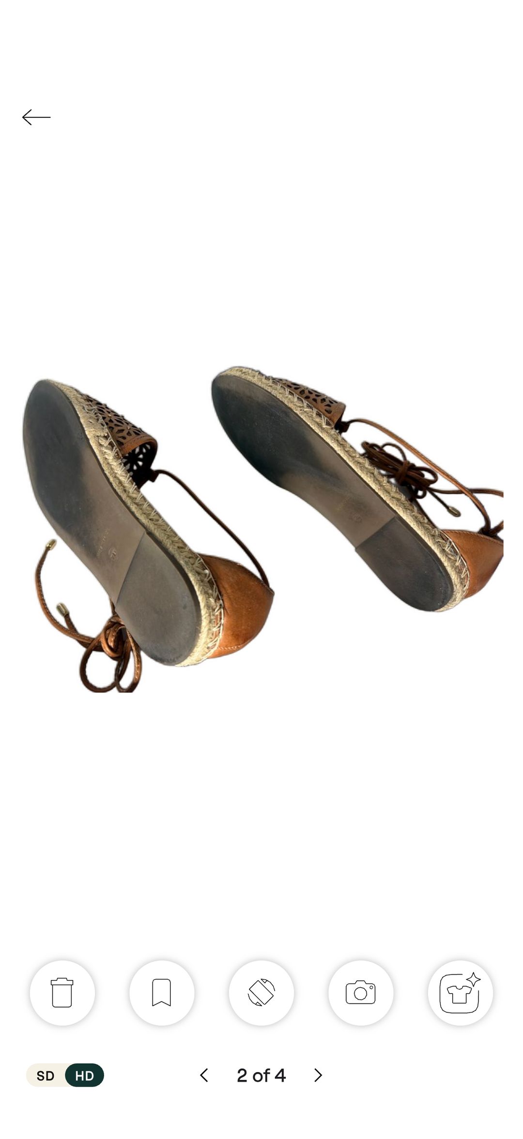 Women's lace-up wedge sandal