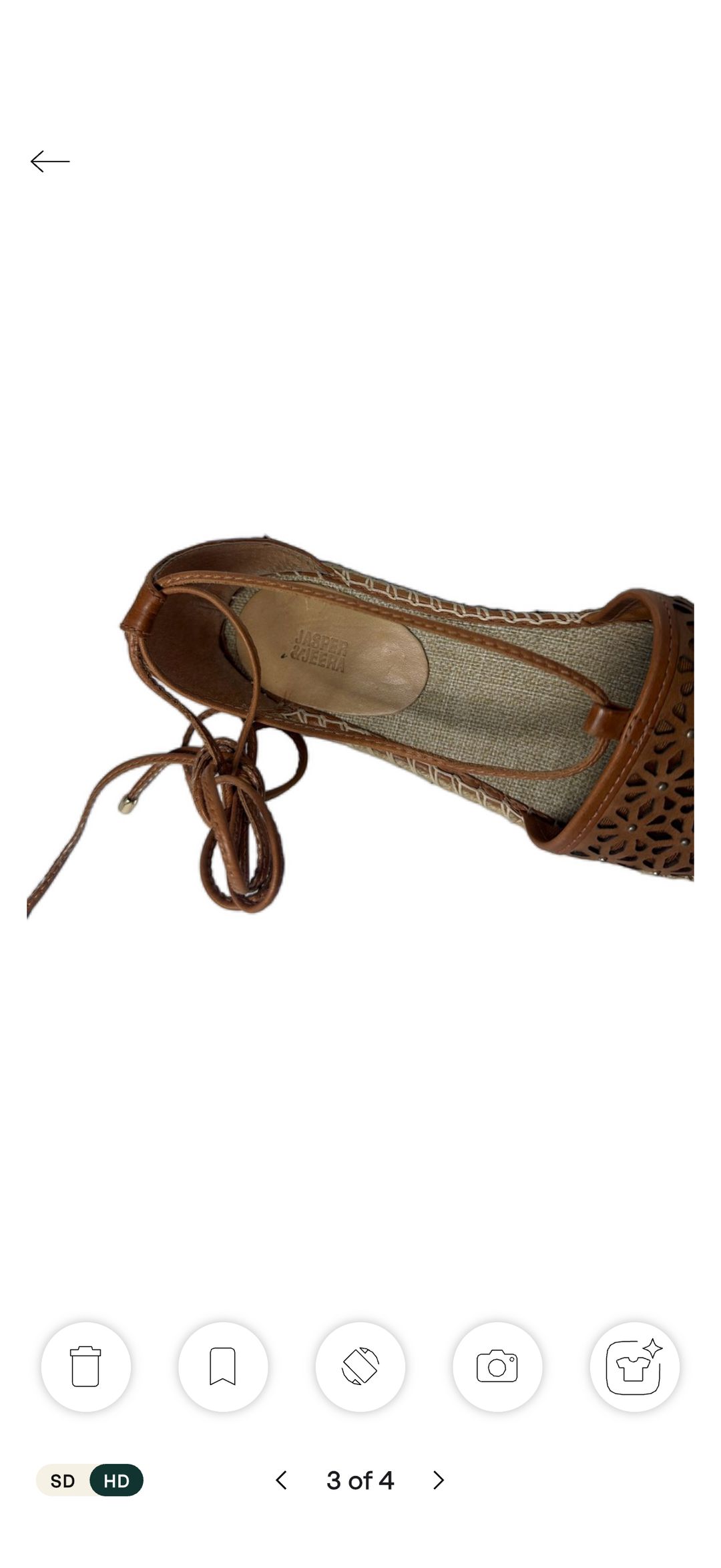 Women's lace-up wedge sandal