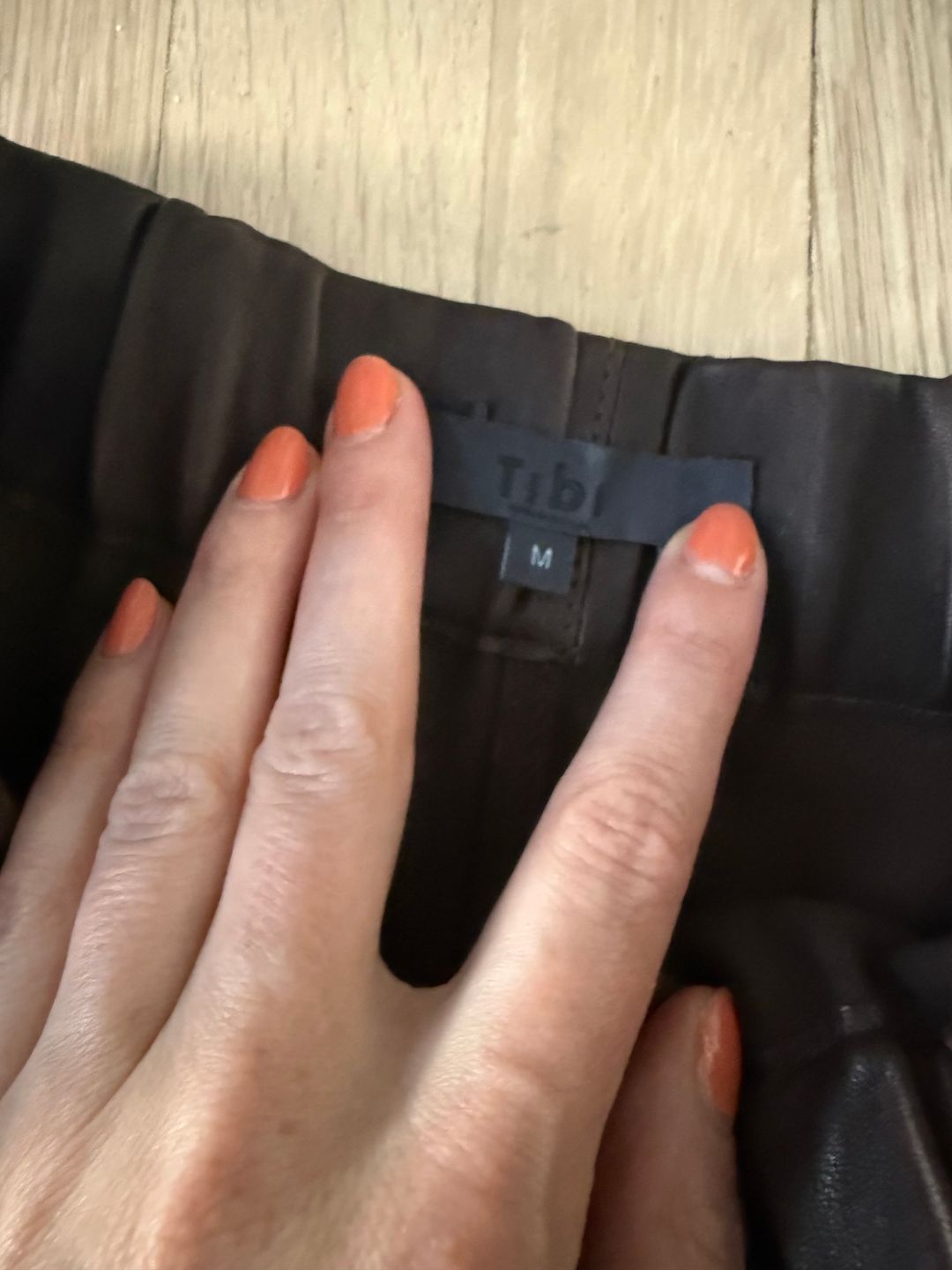 Tibi Leather Pull On Short
