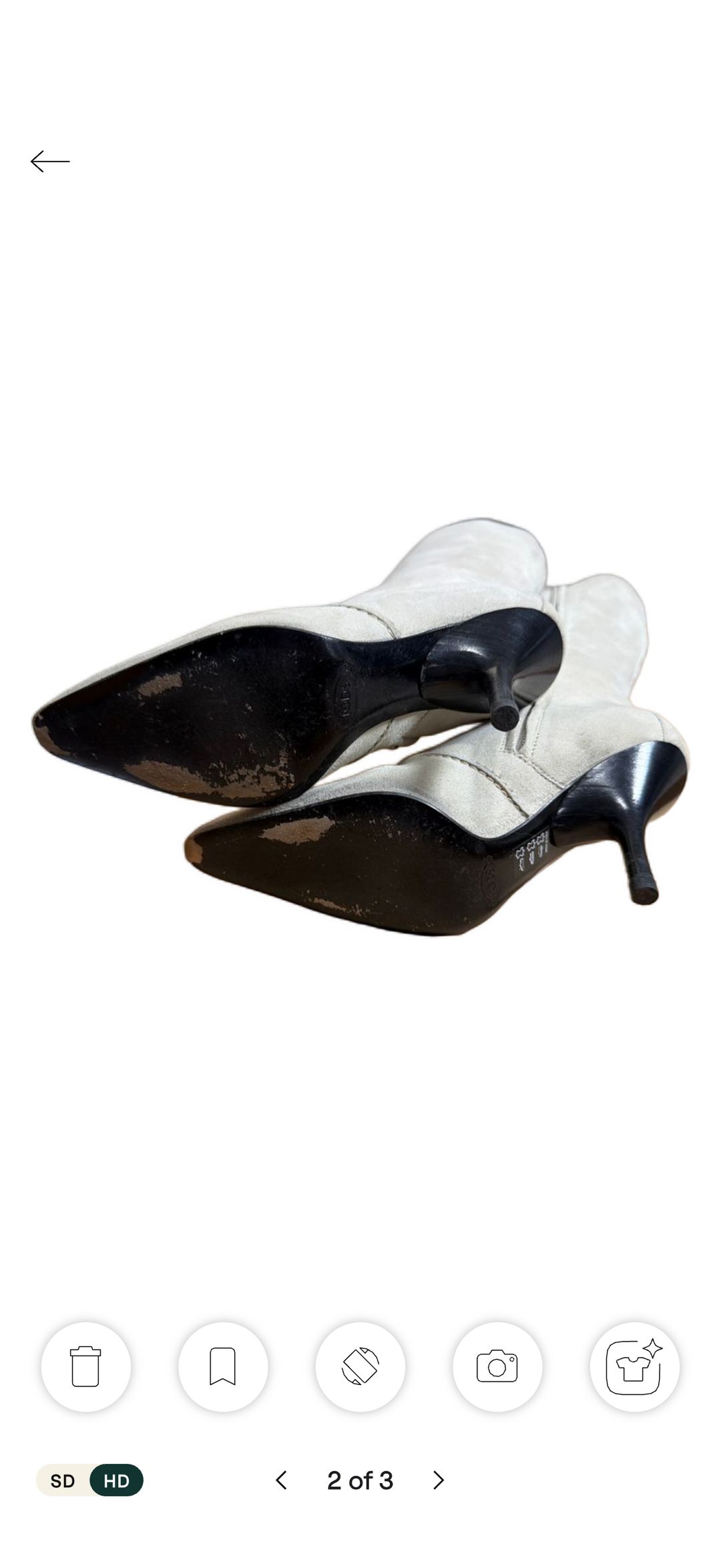 Off White Over-the-Knee Pointed-Toe Stiletto Boots