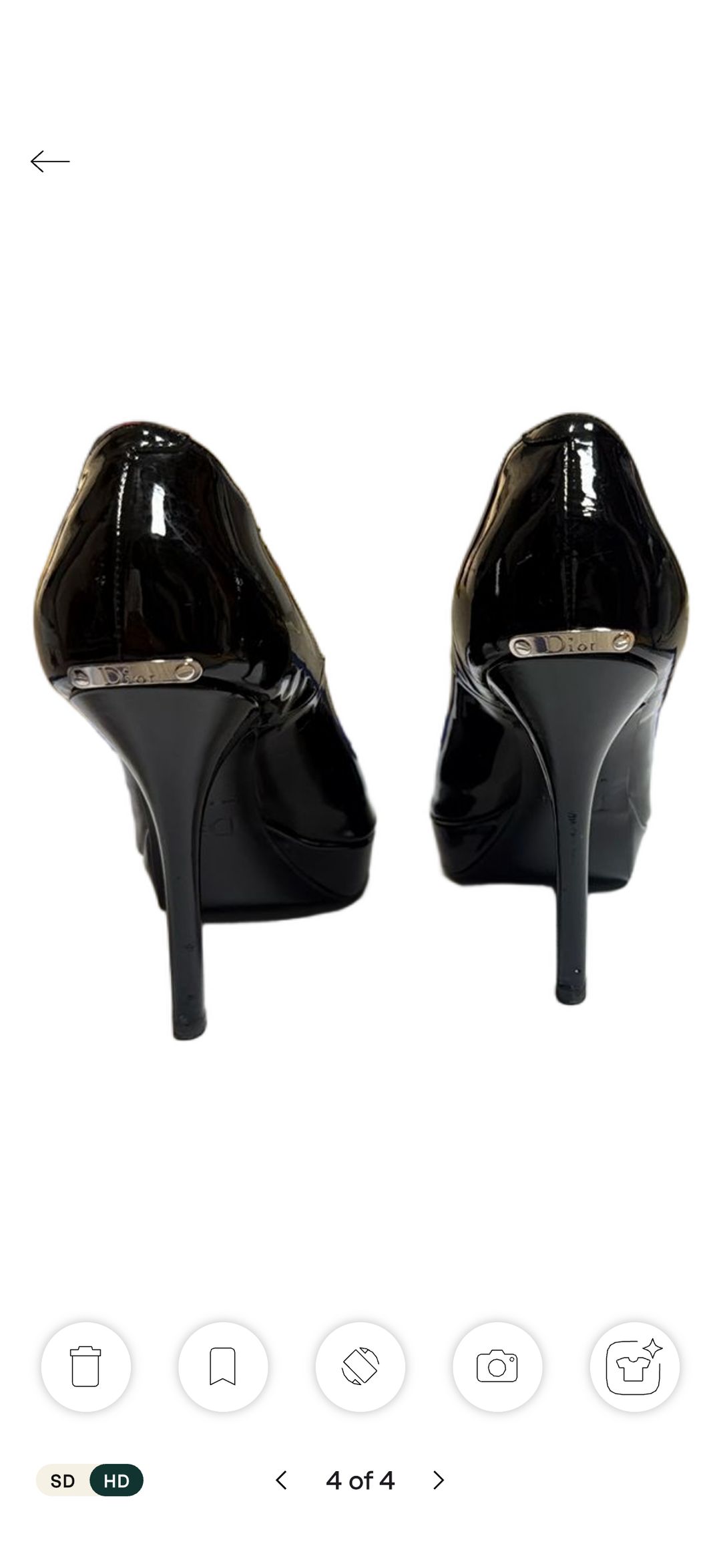 Black High Heel Peep Toe Pumps