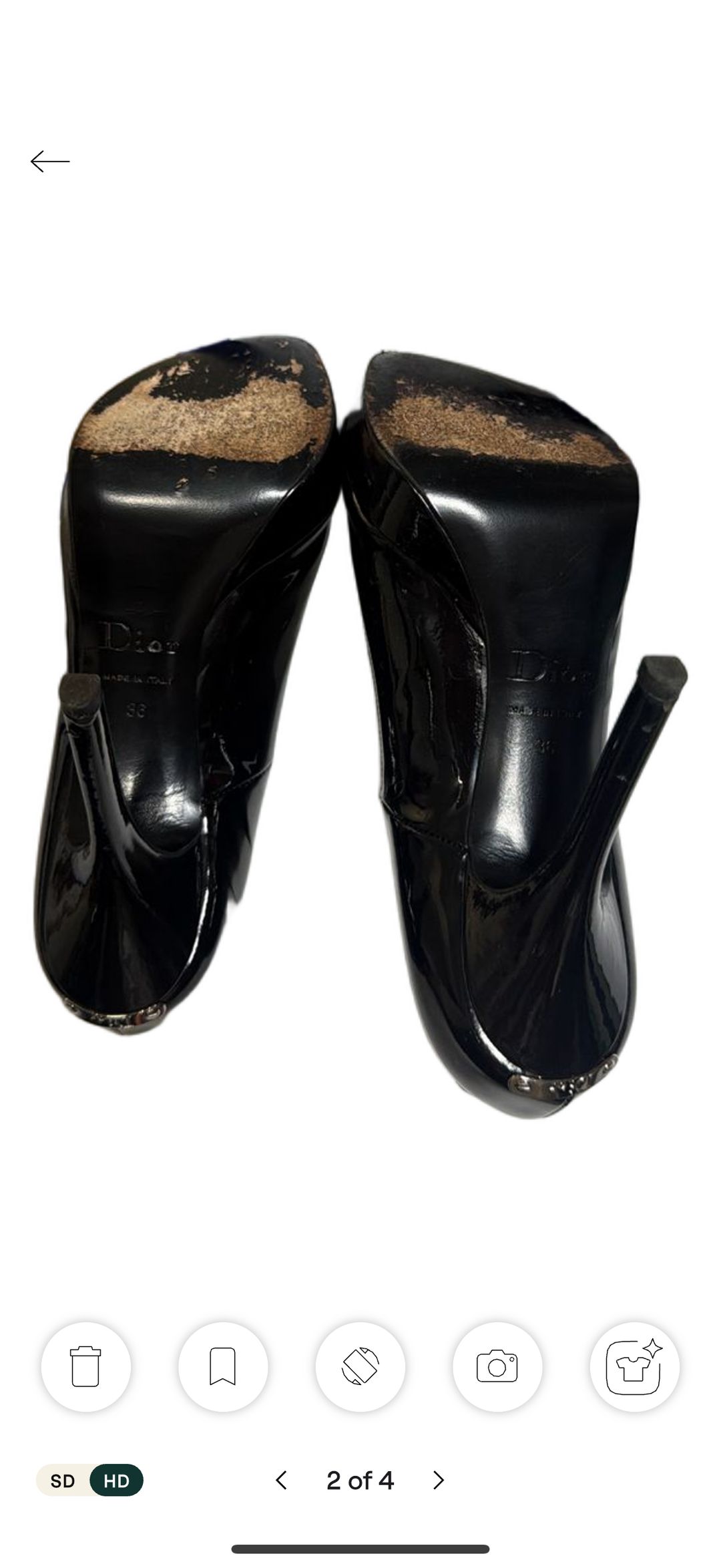Black High Heel Peep Toe Pumps