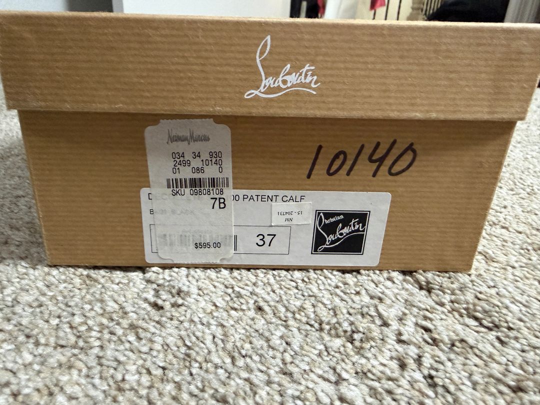 Christian Louboutin Beige 100 Patent Calf Shoes