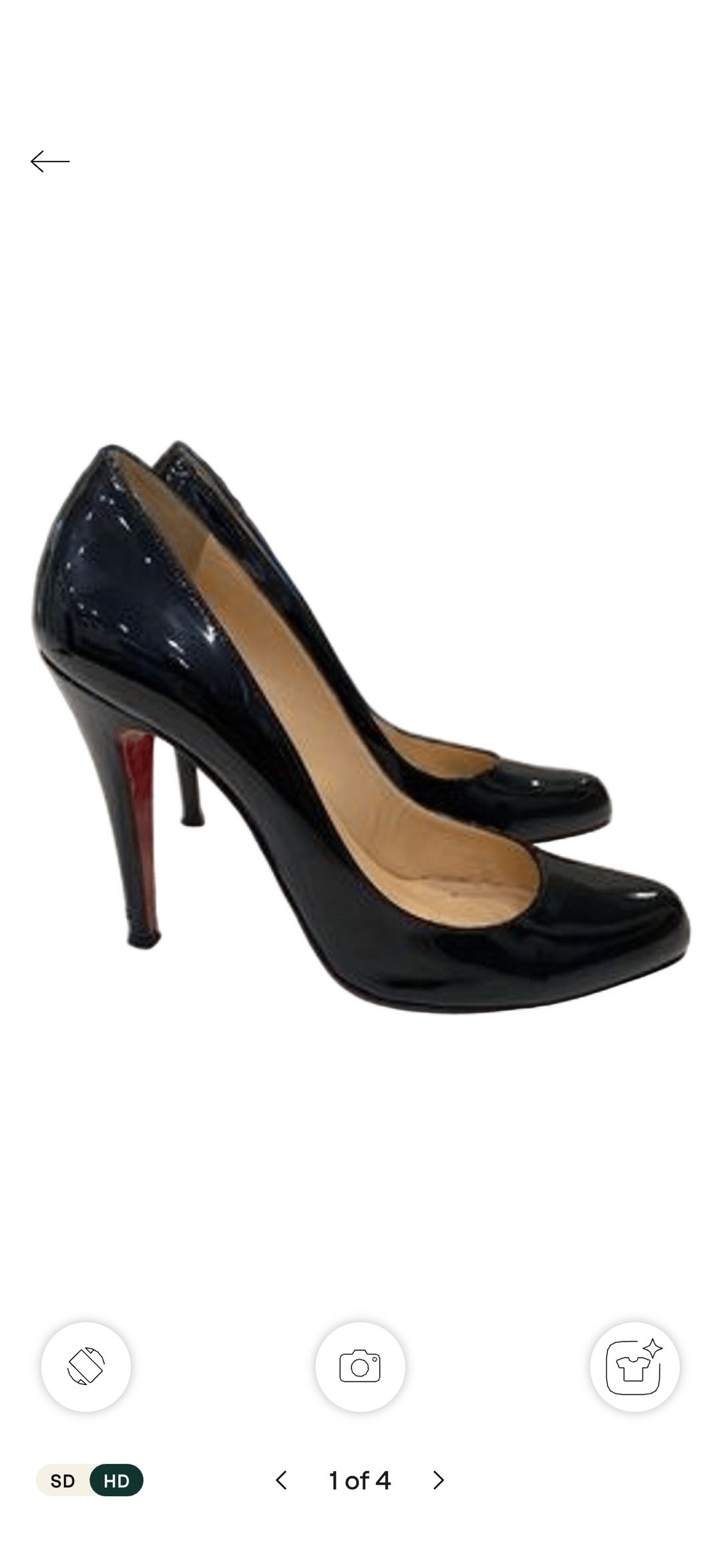 Christian Louboutin Beige 100 Patent Calf Shoes