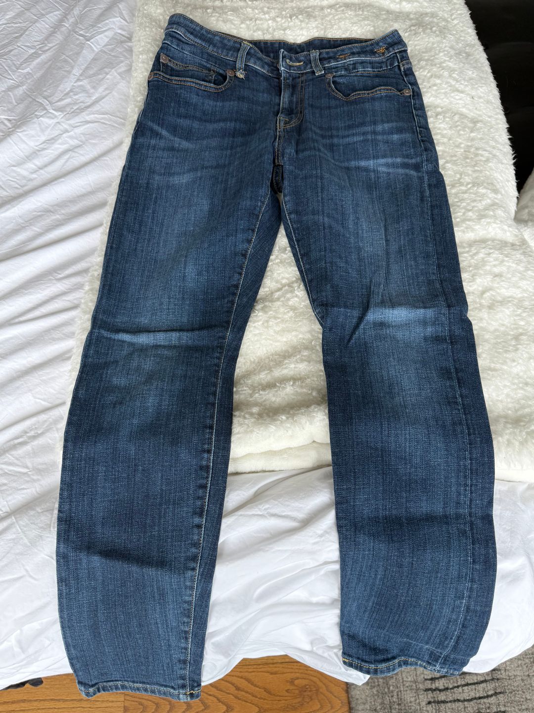Mid rise skinny leg jeans blue