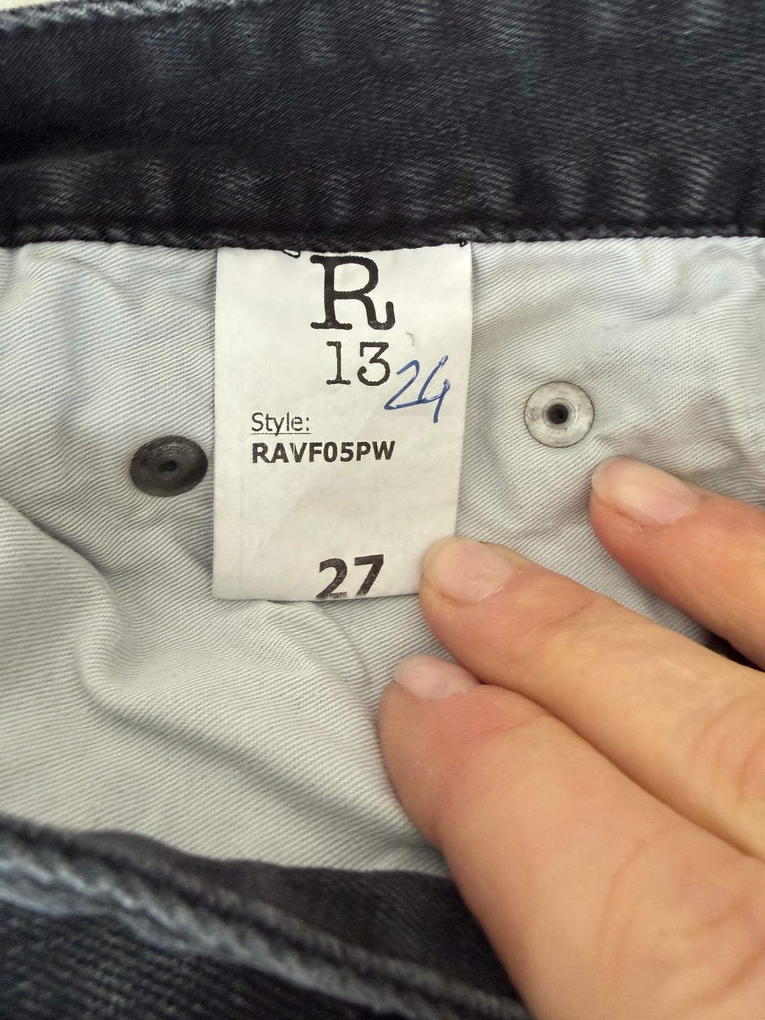 R13 Mid-Rise Skinny Leg Jeans