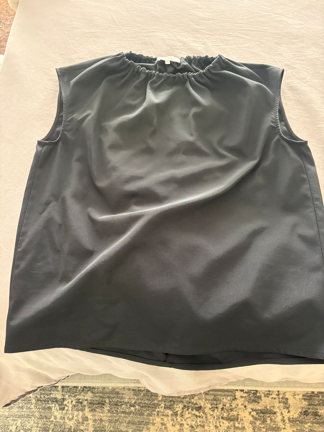Nylon Shirred Neck Top