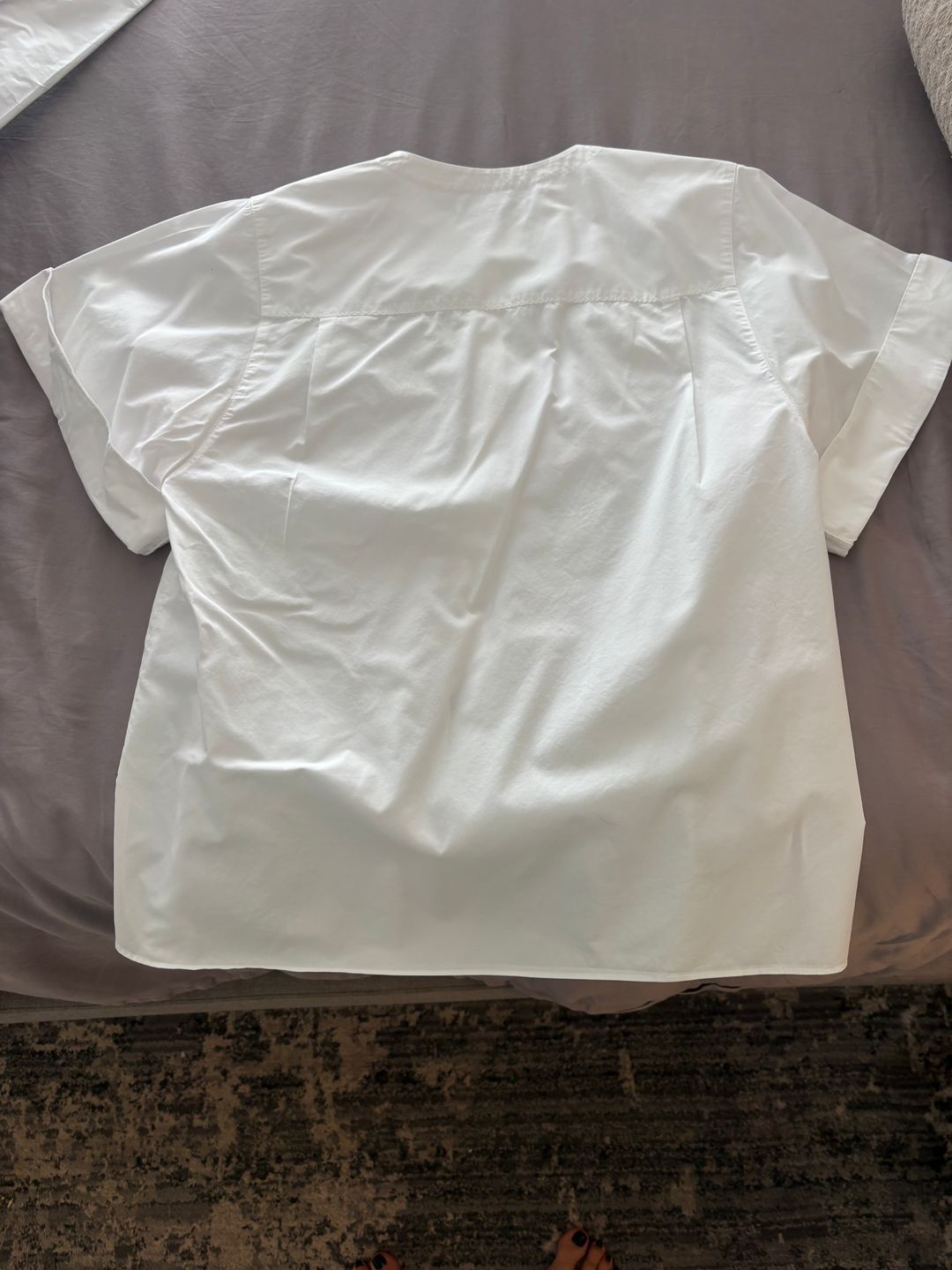 Tibi Poplin Rolled Sleeve Shirt
