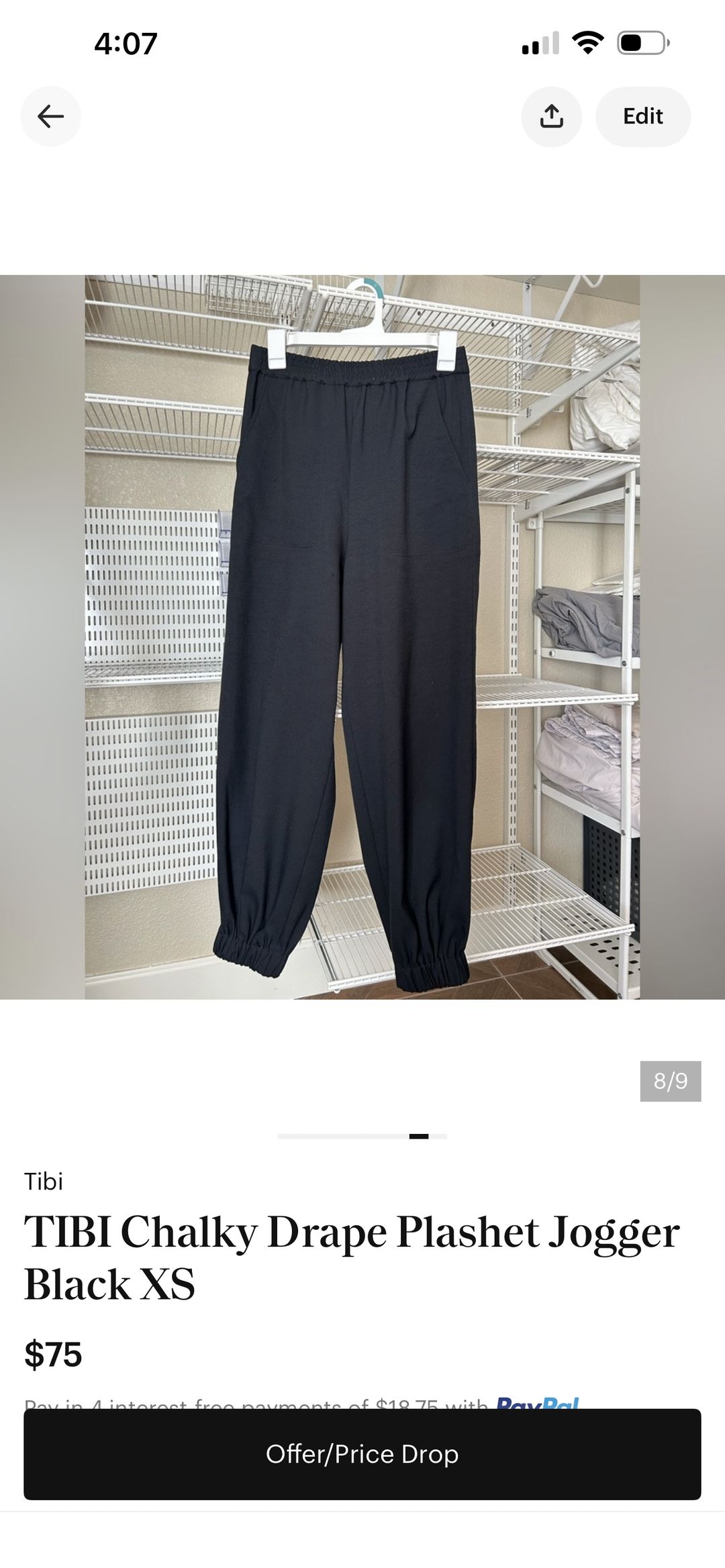 Chalky Drape Plashet Jogger - Long