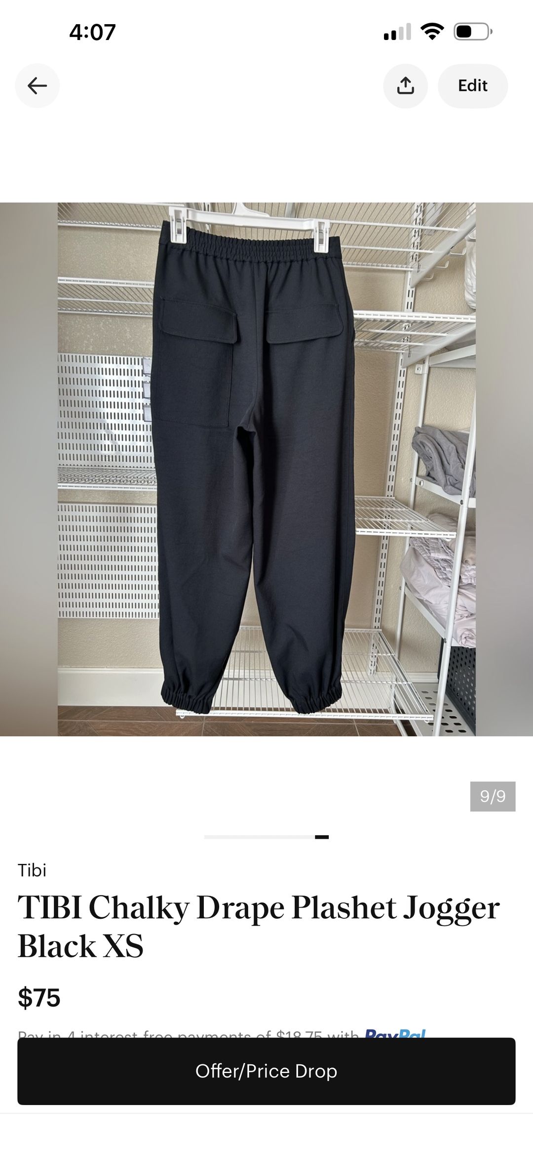 Chalky Drape Plashet Jogger - Long