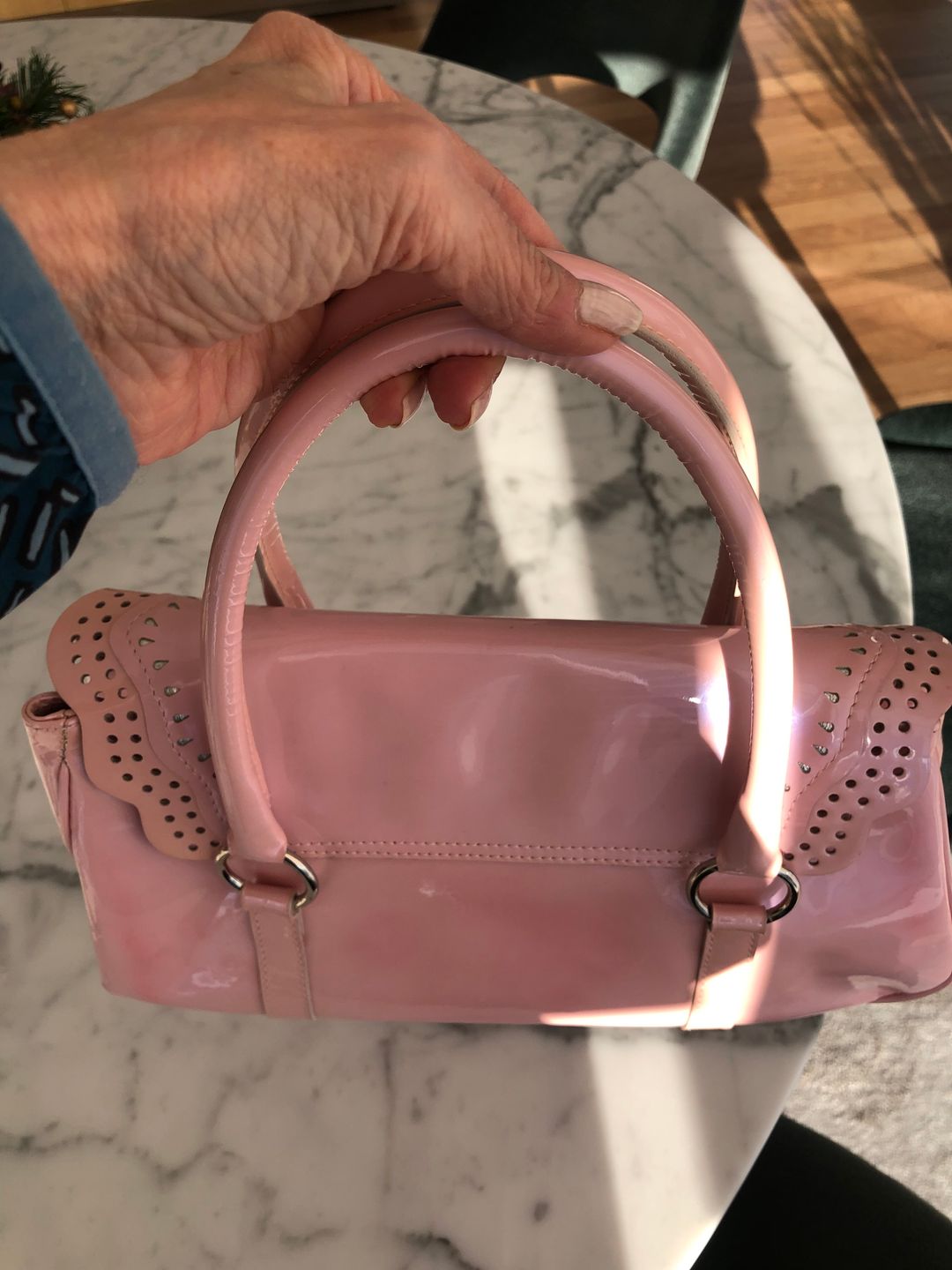 Christian Louboutin Pink Flap Handbag signed by Monsieur Louboutin