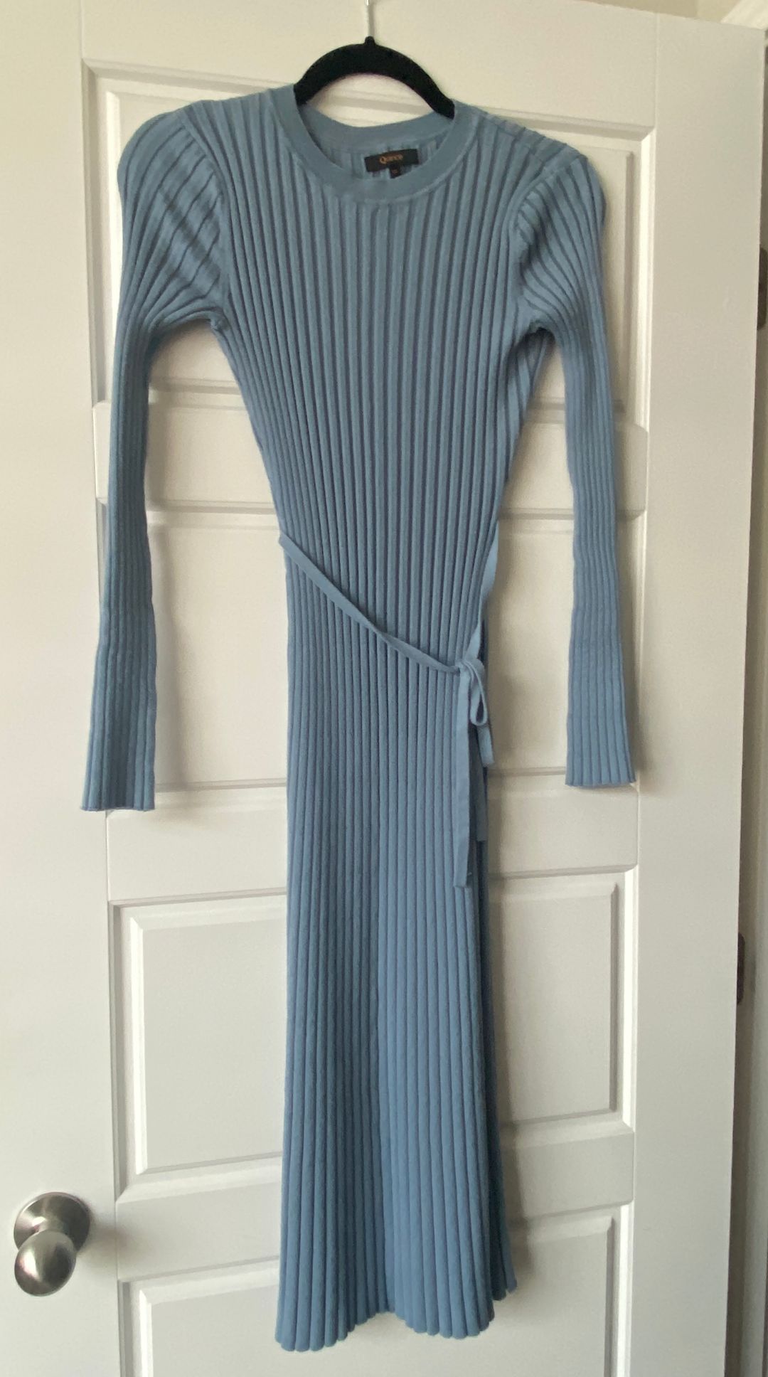 Cotton Cashmere Ribbed Sleeveless Midi Dress