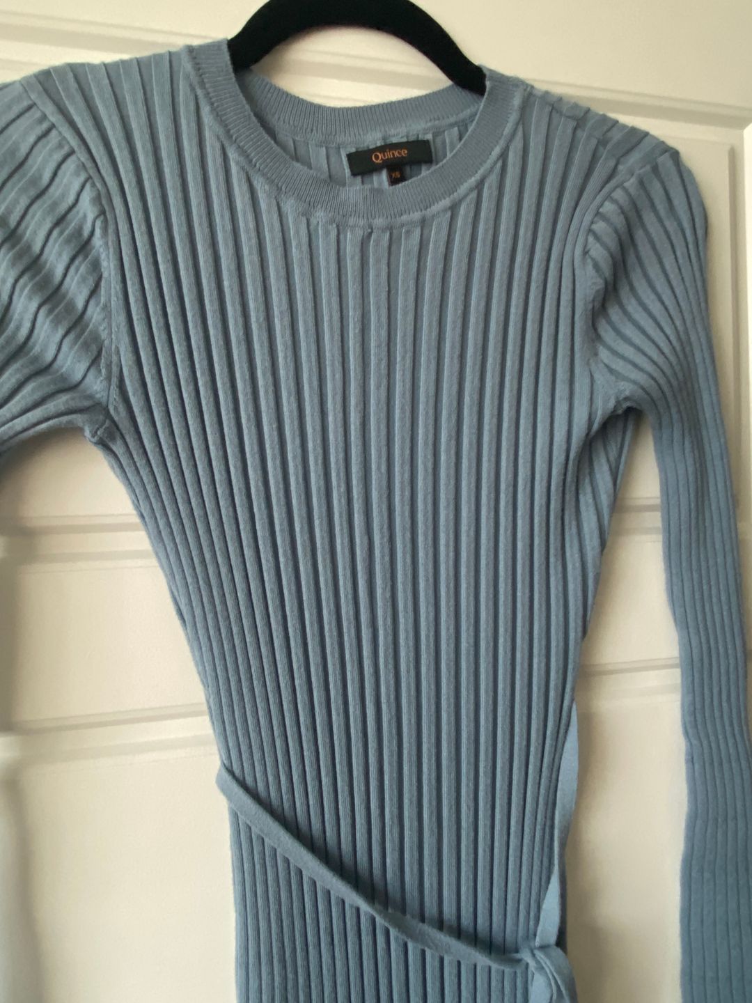 Cotton Cashmere Ribbed Sleeveless Midi Dress