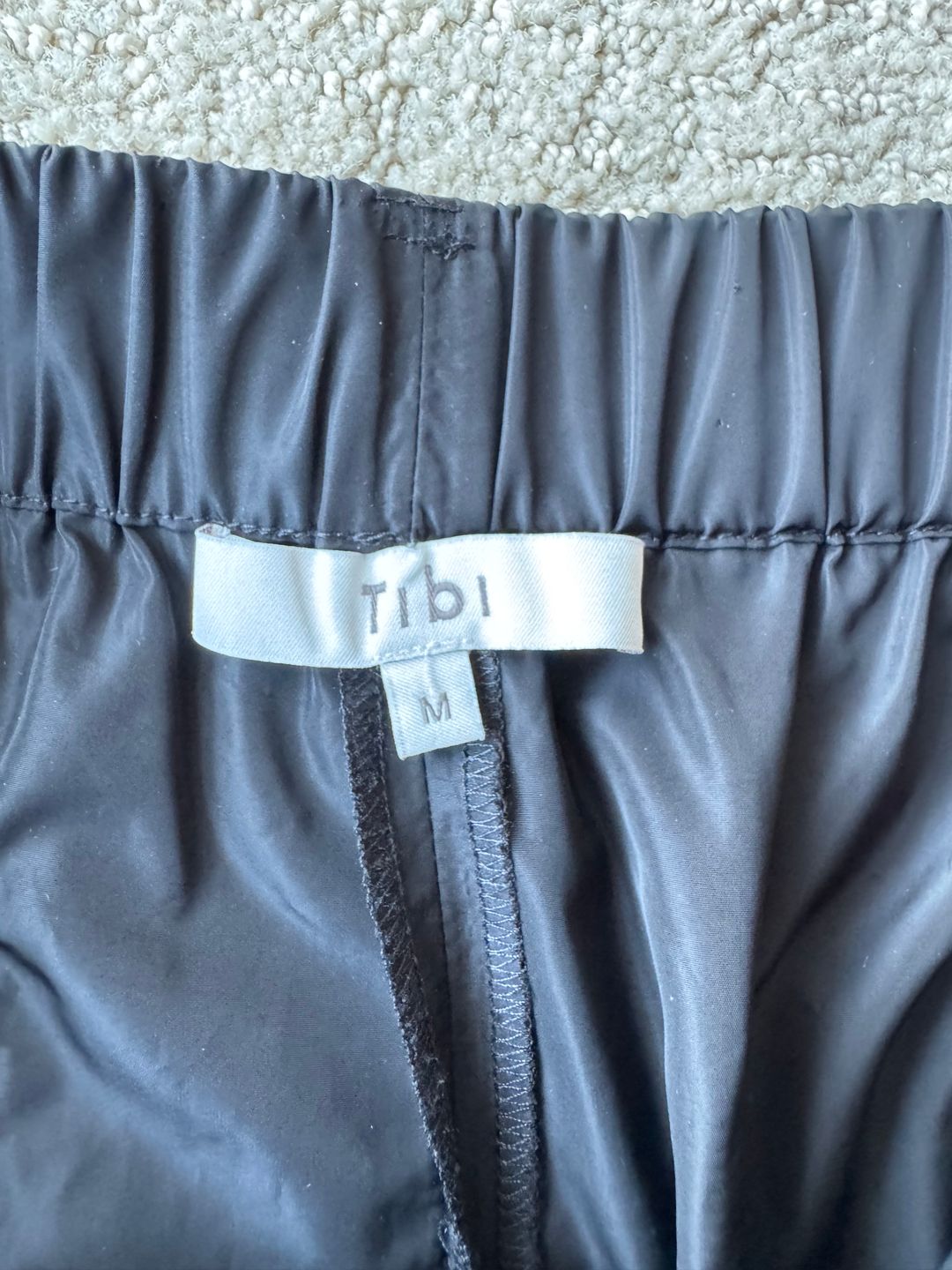 Tibi Italian Sporty Nylon Pleated Short