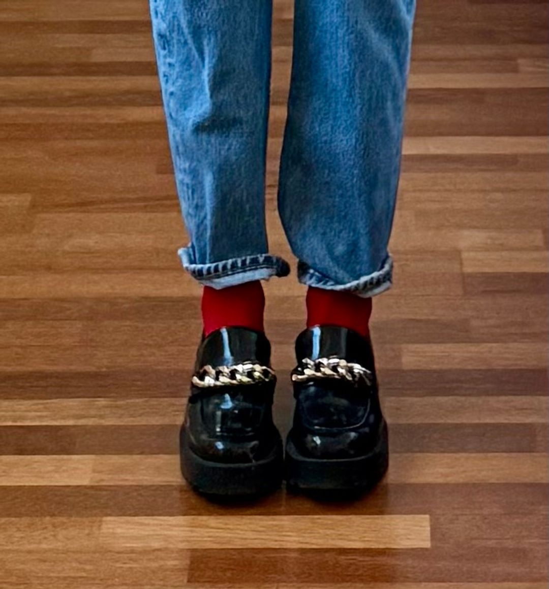 Zara Chunky Loafers with Chain Detail