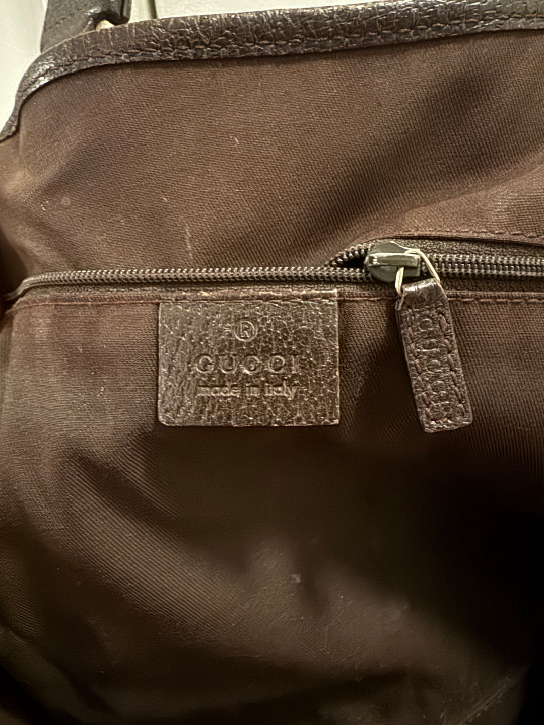 Vintage Gucci Monogram Canvas Tote Bag Handbag 