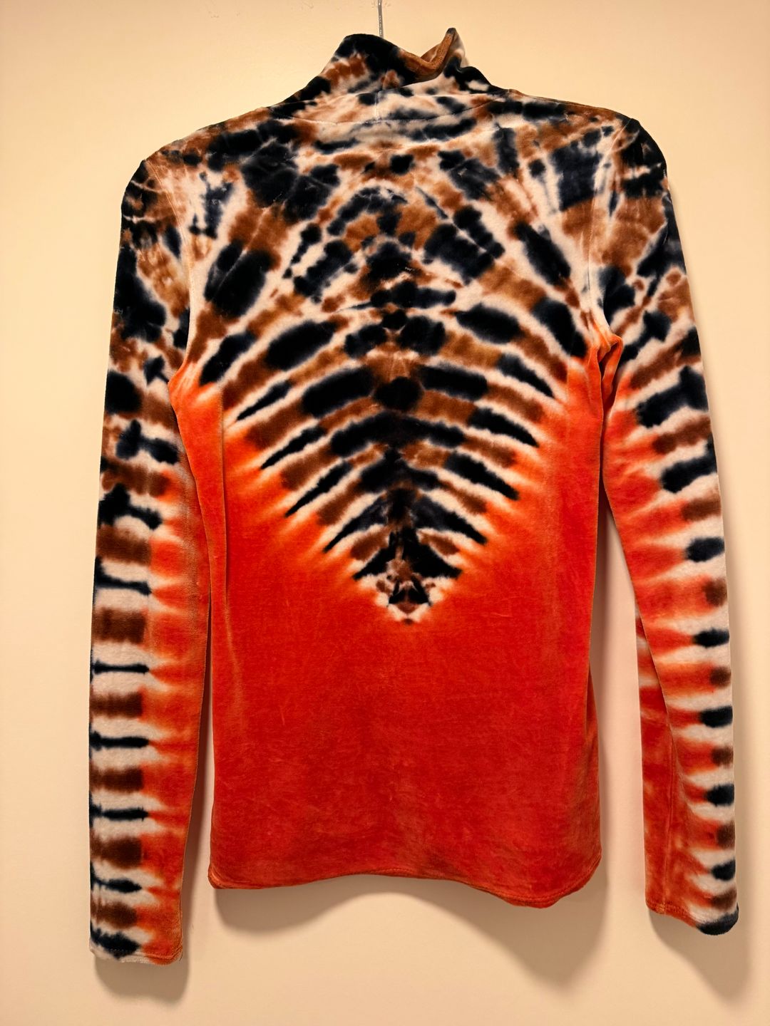 Tie-Dye Print Mock Neck Sweatshirt