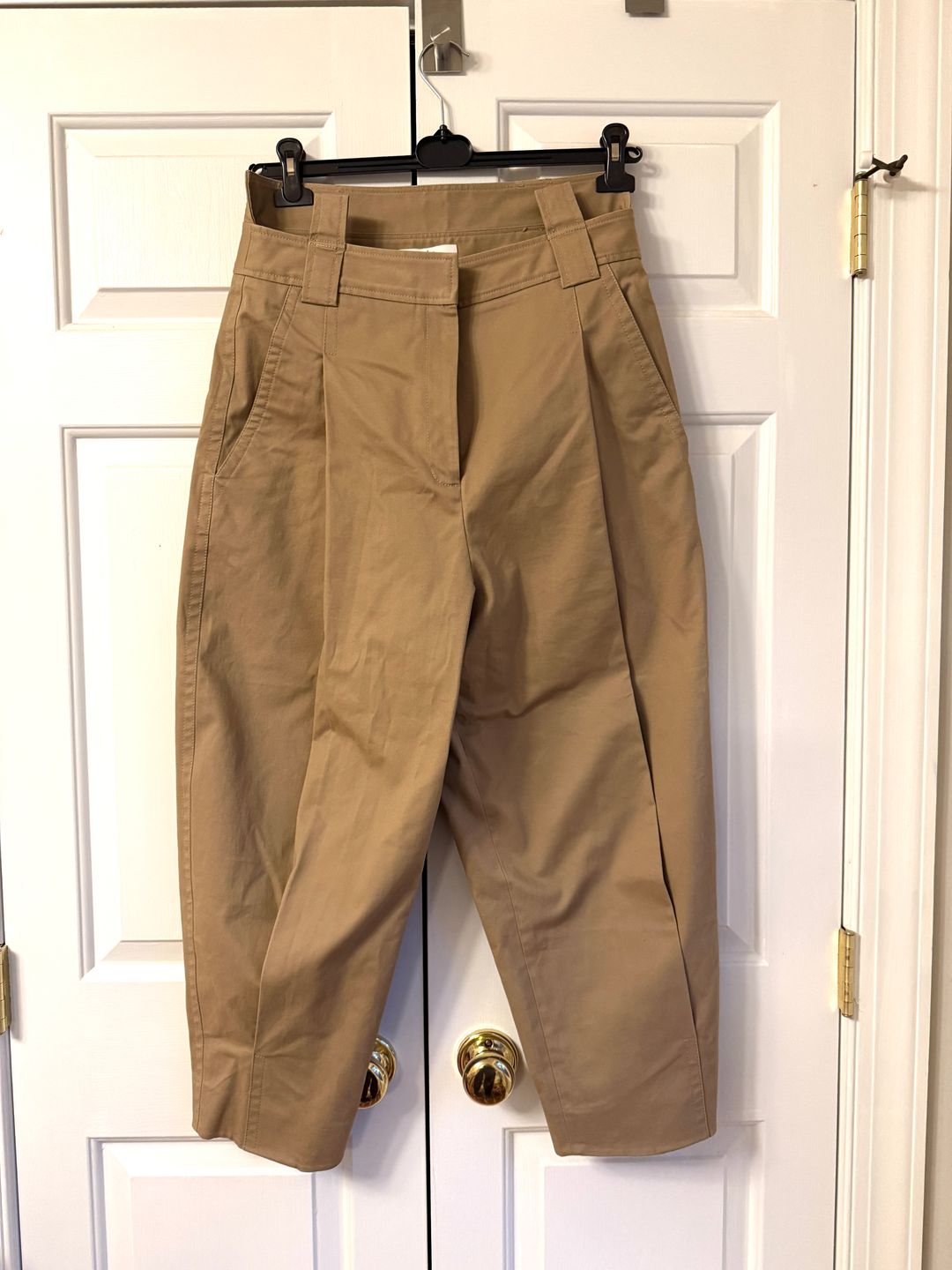 Myriam twill double-waisted sculpted pant