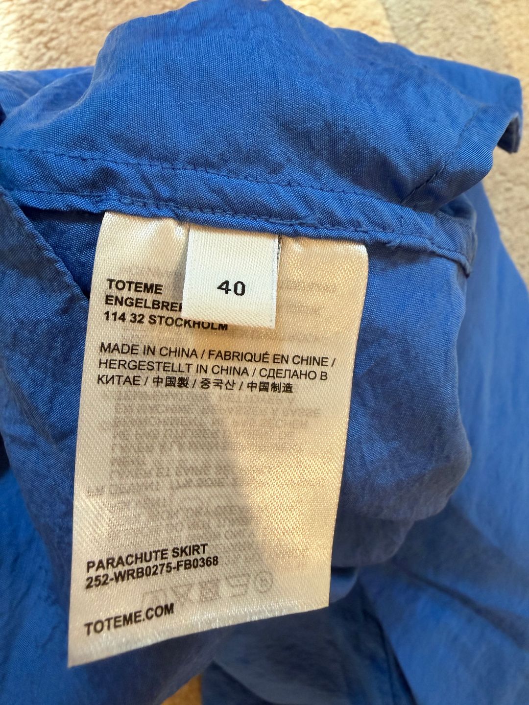 Parachute skirt cobalt