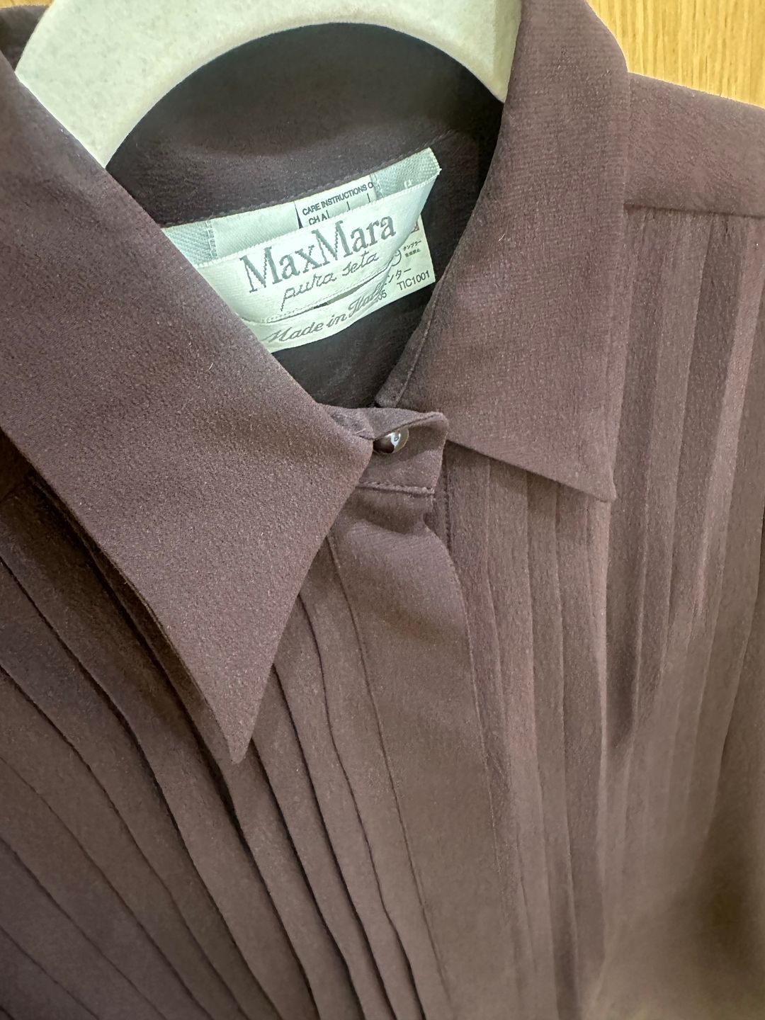 Pleated Long-Sleeve Shirt