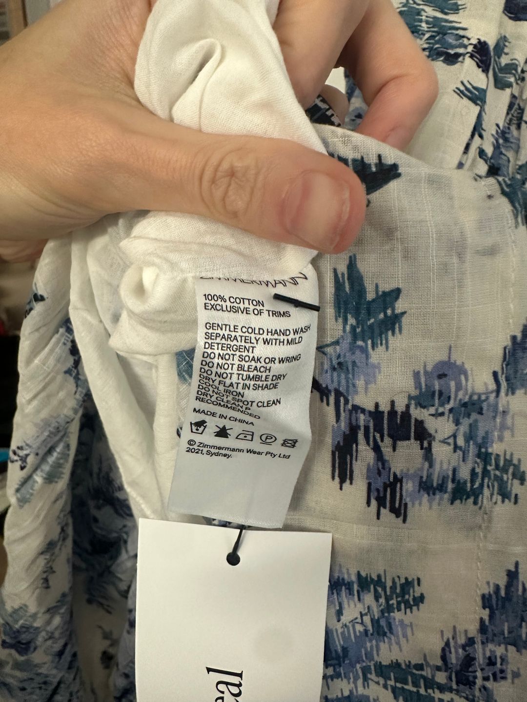 Zimmermann Aliane Tie Shoulder Dress