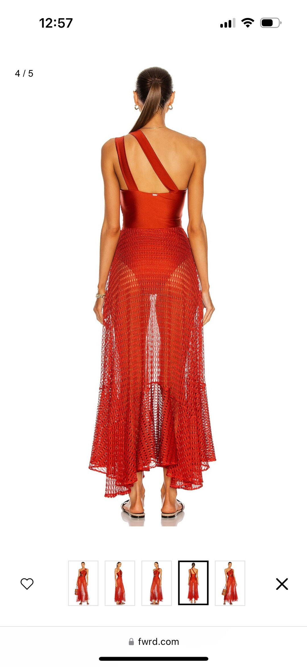 Patbo Asymmetrical Netted Beach Dress