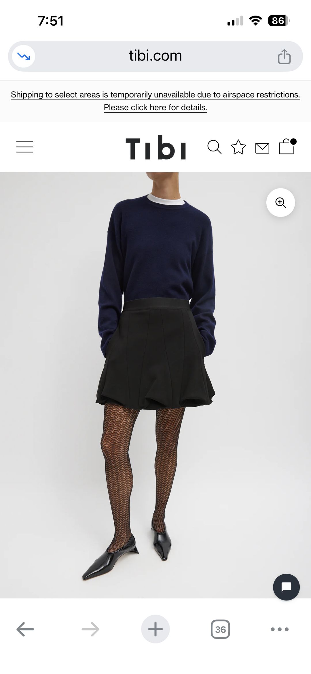 Wren Crepe Knit Short Tucked Skirt
