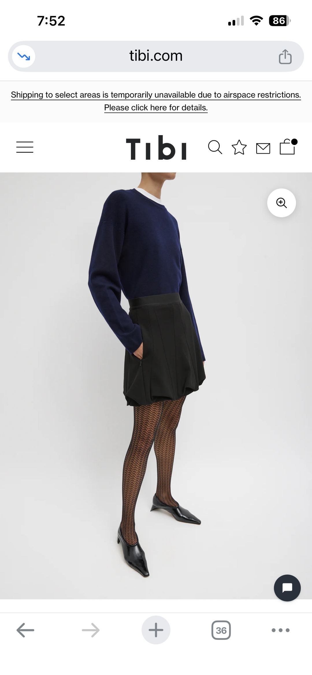 Wren Crepe Knit Short Tucked Skirt