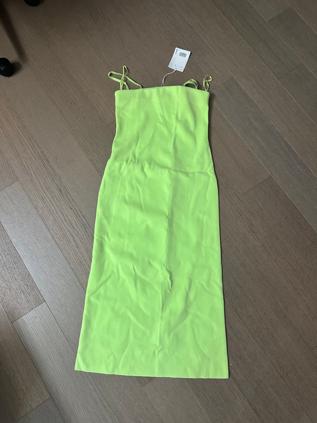 Midi Tube Dress in Neon Green